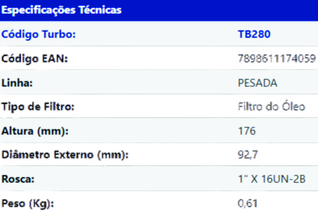FILTRO OLEO CASE W20E/845B/W130 CUMMINS
